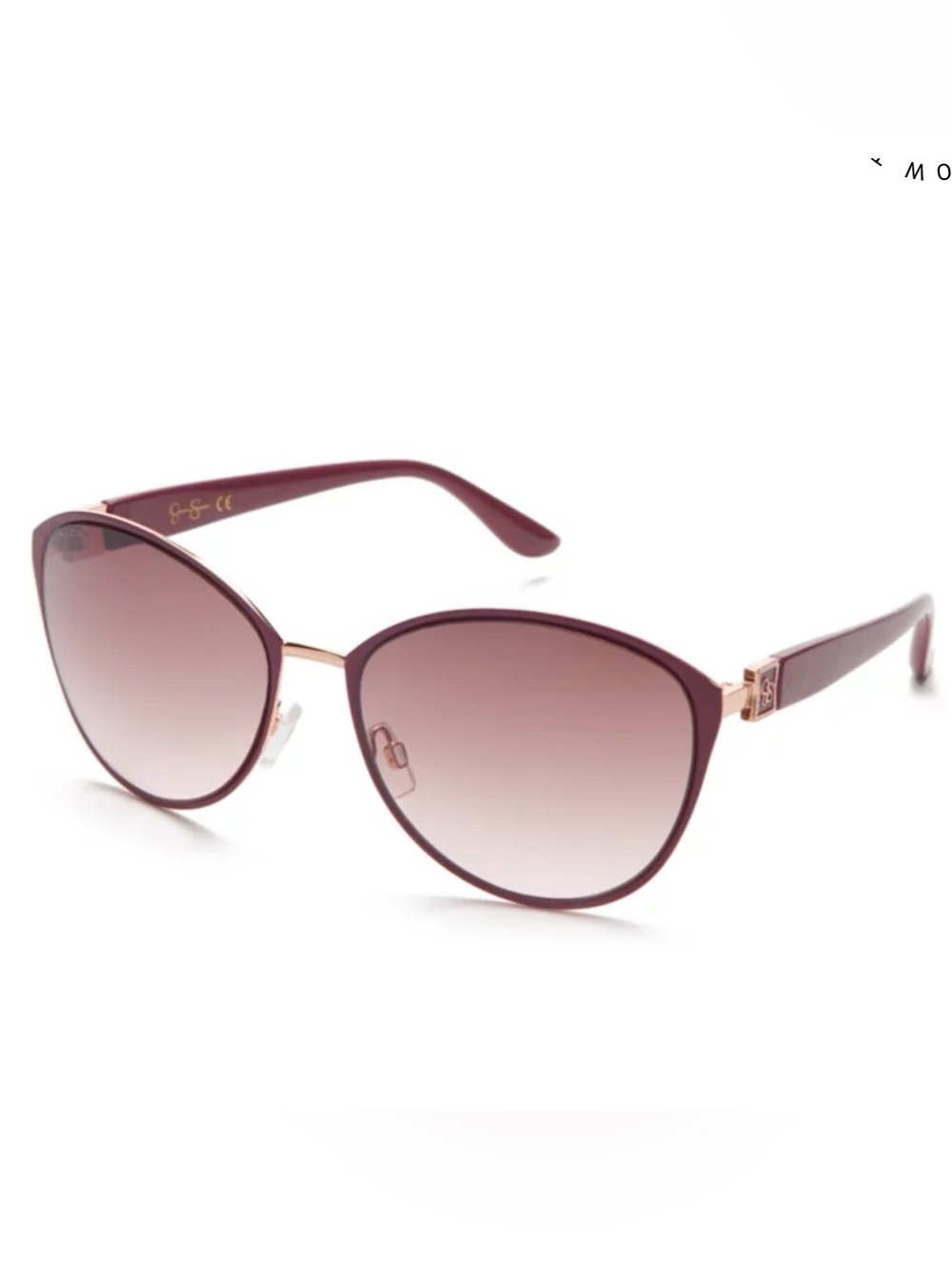 Jessica Simpson Burgundy Cat-Eye Sunglasses Gradient J5329 RGDPK NWT